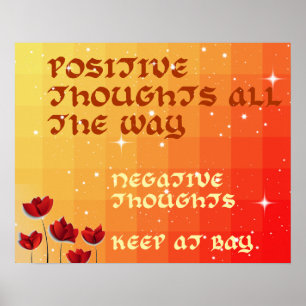 Colourful Positive Thoughts Inspire Poster