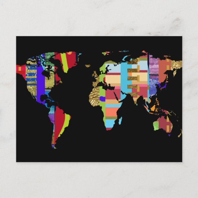 colourful postcard of the world (Front)