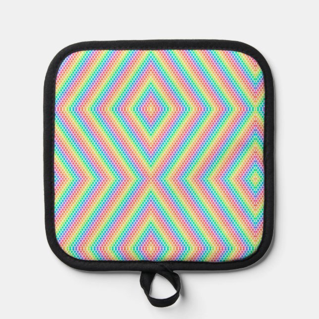 Colourful pot holder with a vibrant (Front)