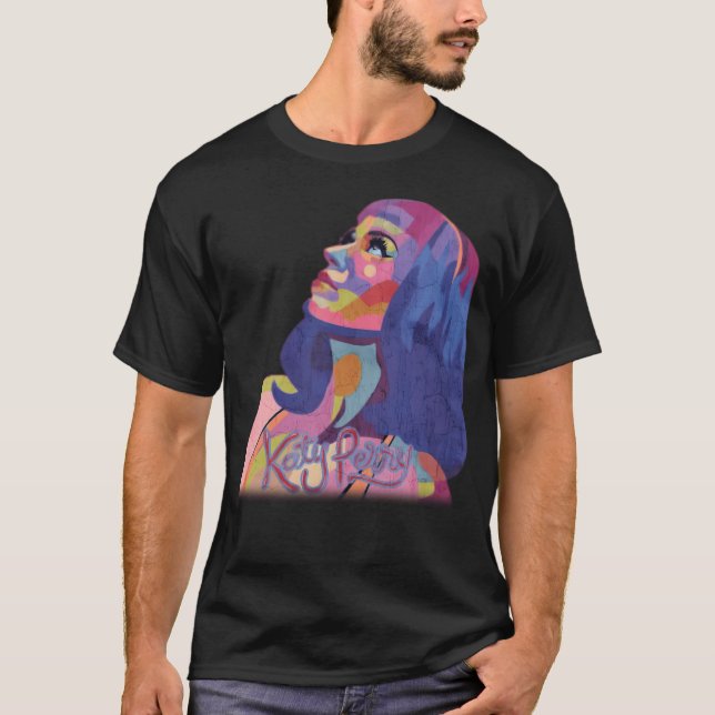 Colourful Potrait Digital Art Design T-Shirt (Front)