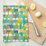 Colourful Pots and Cactus Pattern Kitchen Towel<br><div class="desc">These kitchen towel has cute colourful pots filled with green plants and cactus. You can put this design on other products,  too!</div>