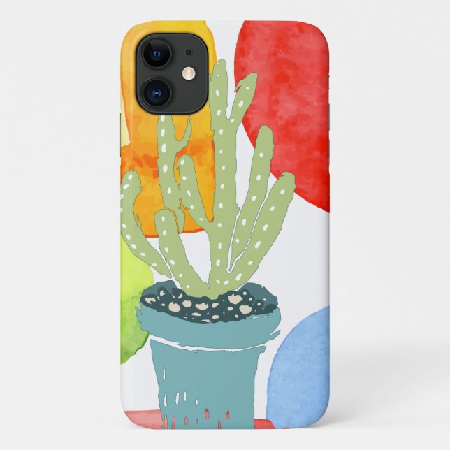 Colourful potted cactus Case-Mate iPhone case (Back)