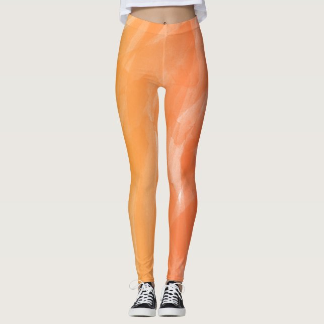 Colourful pouring paint. leggings (Front)