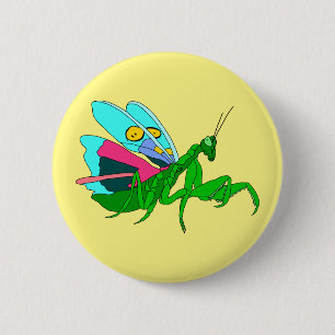 Colourful Praying Mantis 2 Inch Round Button