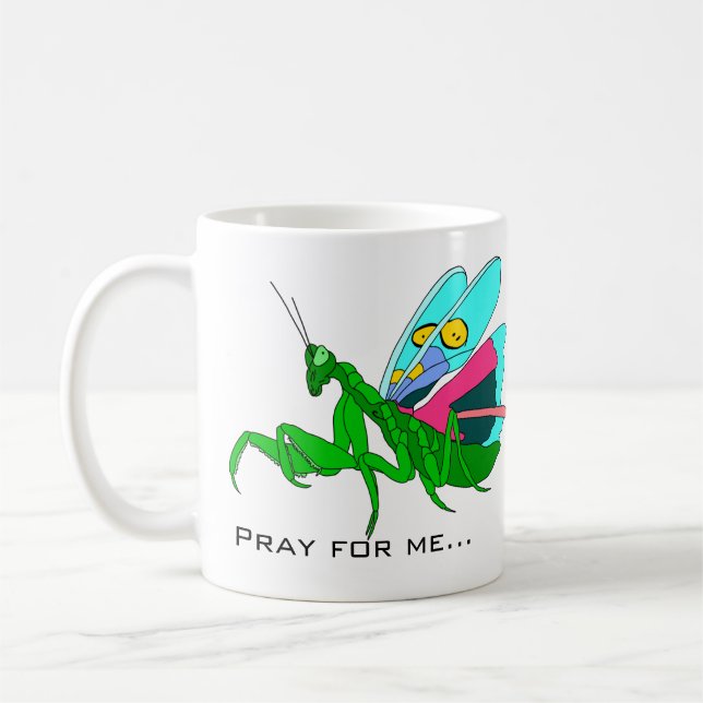 Colourful Praying Mantis Coffee Mug (Left)