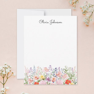 Colourful Pretty Flowers Floral Garden Personalize Card