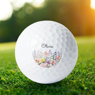 Colourful Pretty Flowers Floral Garden Personalize Golf Balls