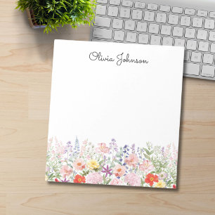 Colourful Pretty Flowers Floral Garden Personalize Notepad