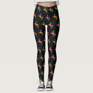 Colourful Pride Colours Unicorn  Socks Leggings