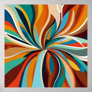 Colourful Print Large Bold Abstract Wall Art