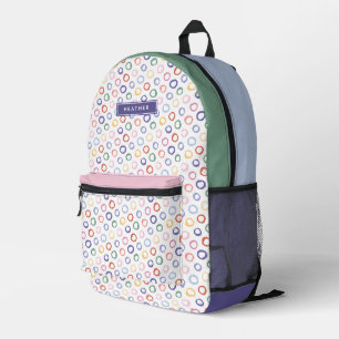 Colourful Printed Backpack