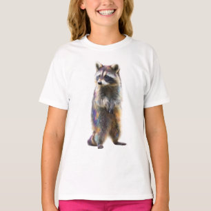 Colourful Prismatic Standing Raccoon Kids T-Shirt