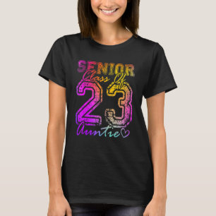 Colourful Proud Auntie Cute Heart Graduate Senior  T-Shirt