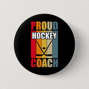 Colourful Proud Hockey Coach 2 Inch Round Button