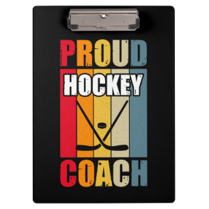 Colourful Proud Hockey Coach Clipboard