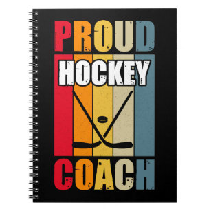Colourful Proud Hockey Coach Notebook