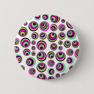 Colourful Psych Spots + your background & idea 2 Inch Round Button