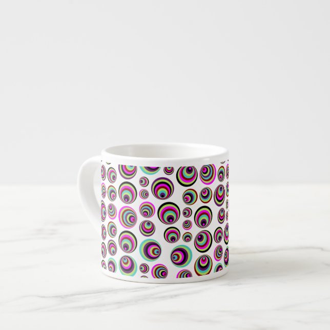 Colourful Psych Spots + your background & idea Espresso Cup (Front Left)