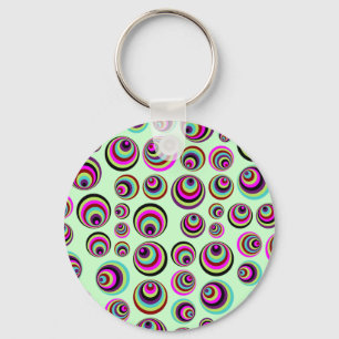 Colourful Psych Spots + your background & idea Keychain