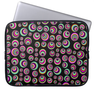 Colourful Psych Spots + your background & idea Laptop Sleeve