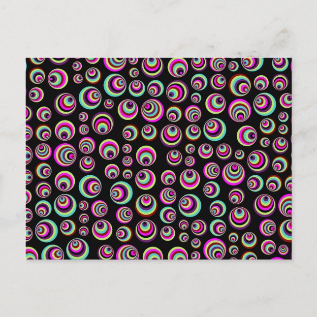 Colourful Psych Spots + your background & idea Postcard (Front)