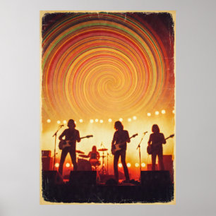 Colourful Psychedelic 70s Poster – Groovy Music Fe