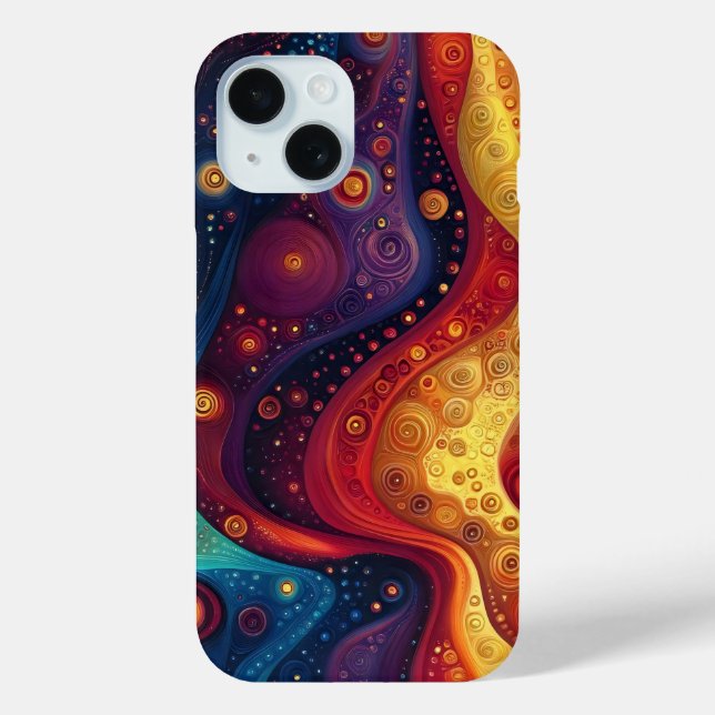 Colourful Psychedelic Abstract Art Case-Mate iPhone Case (Back)