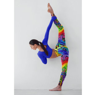 Colourful Psychedelic Abstract Leggings