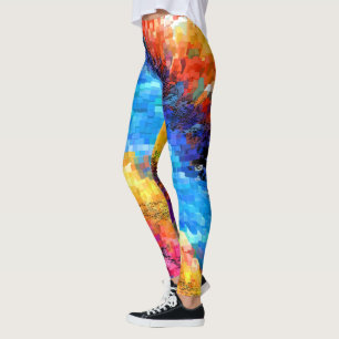 Colourful Psychedelic Abstract Leggings