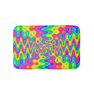Colourful Psychedelic Art Bath Mat