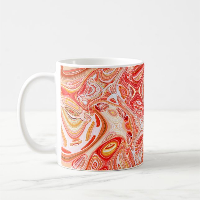 Colourful psychedelic background made of interweav coffee mug (Left)