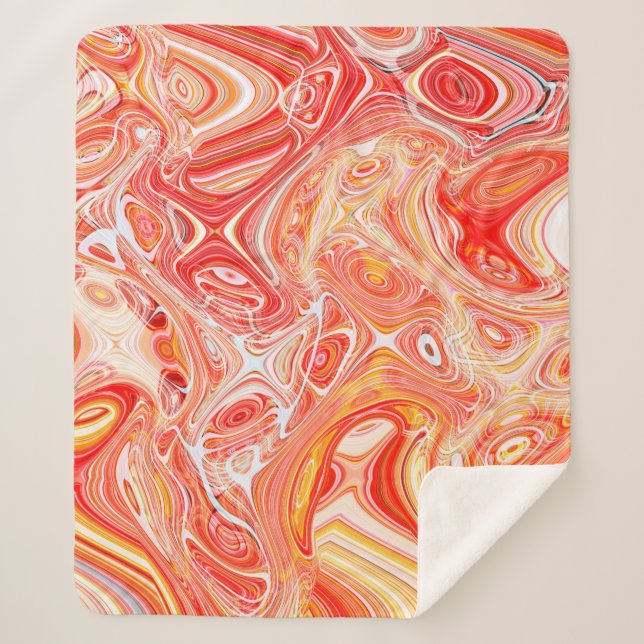 Colourful psychedelic background made of interweav sherpa blanket (Front)