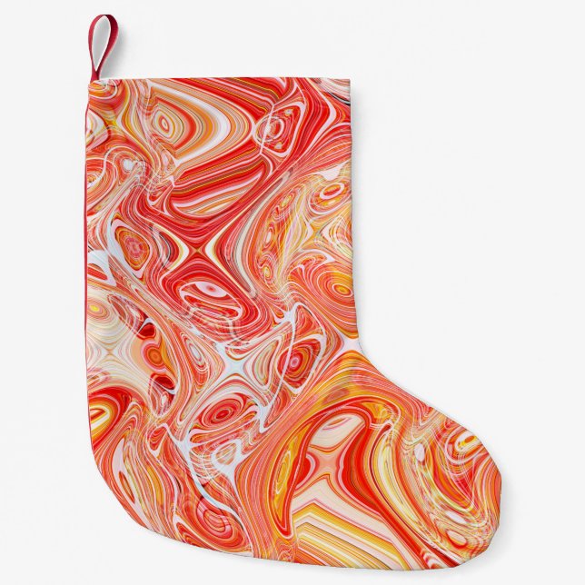 Colourful psychedelic background made of interweav small christmas stocking (Front)