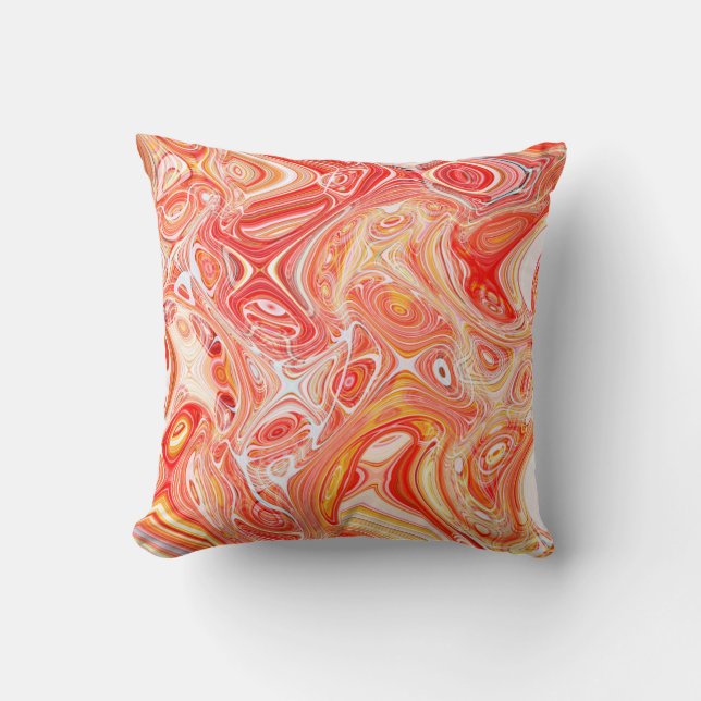 Colourful psychedelic background made of interweav throw pillow (Front)