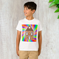 Colourful Psychedelic Brick House Rainbow Design