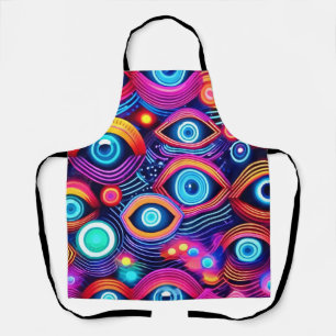Colourful Psychedelic Eye Pattern Apron