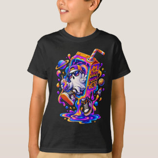 Colourful Psychedelic Fantasy Creature Neon Art T-Shirt