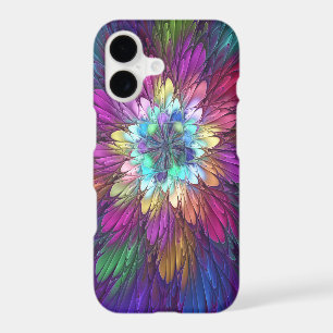 Colourful Psychedelic Flower Abstract Fractal Art