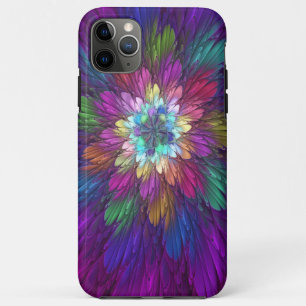 Colourful Psychedelic Flower Abstract Fractal Art iPhone 11 Pro Max Case