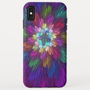 Colourful Psychedelic Flower Abstract Fractal Art iPhone XS Max Case