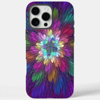 Colourful Psychedelic Flower Abstract Fractal Art