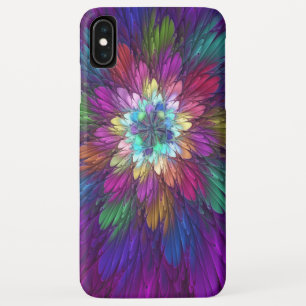 Colourful Psychedelic Flower Abstract Fractal Art iPhone XS Max Case