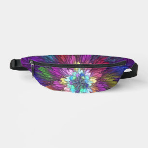 Colourful Psychedelic Flower Abstract Fractal Art Fanny Pack