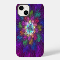Colourful Psychedelic Flower Abstract Fractal Art