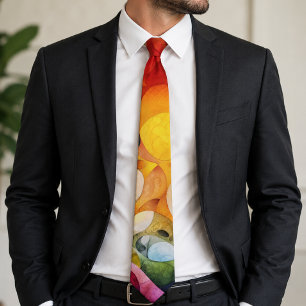 Colourful Psychedelic Fractal Abstract Art Tie