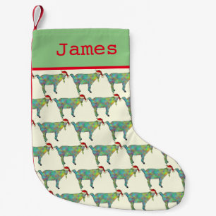 Colourful Psychedelic Goat Life Festive Farm Name Small Christmas Stocking