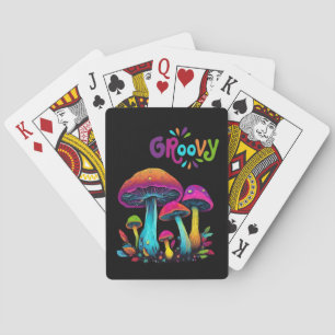 Colourful Psychedelic Mushrooms- Playing Cards