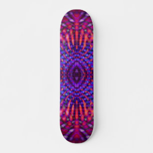 Colourful psychedelic pattern skateboard