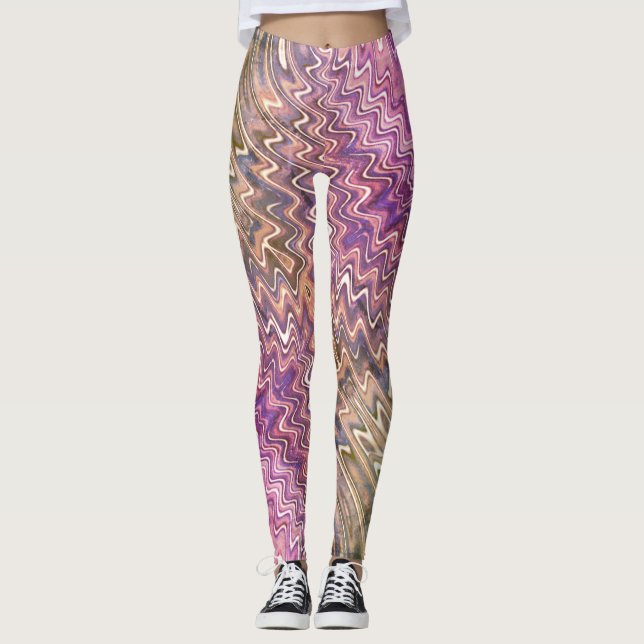   Colourful psychedelic print Leggings (Front)