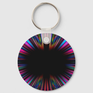 Colourful psychedelic starburst keychain